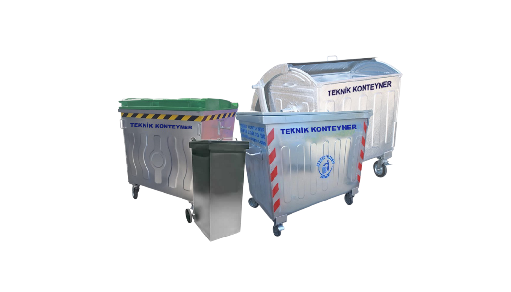 Metal Galvaniz Çöp Konteynerleri