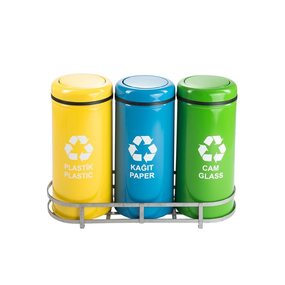 TK-1001B PAINTED ZERO WASTE BOXES - Metal Recycling Bins