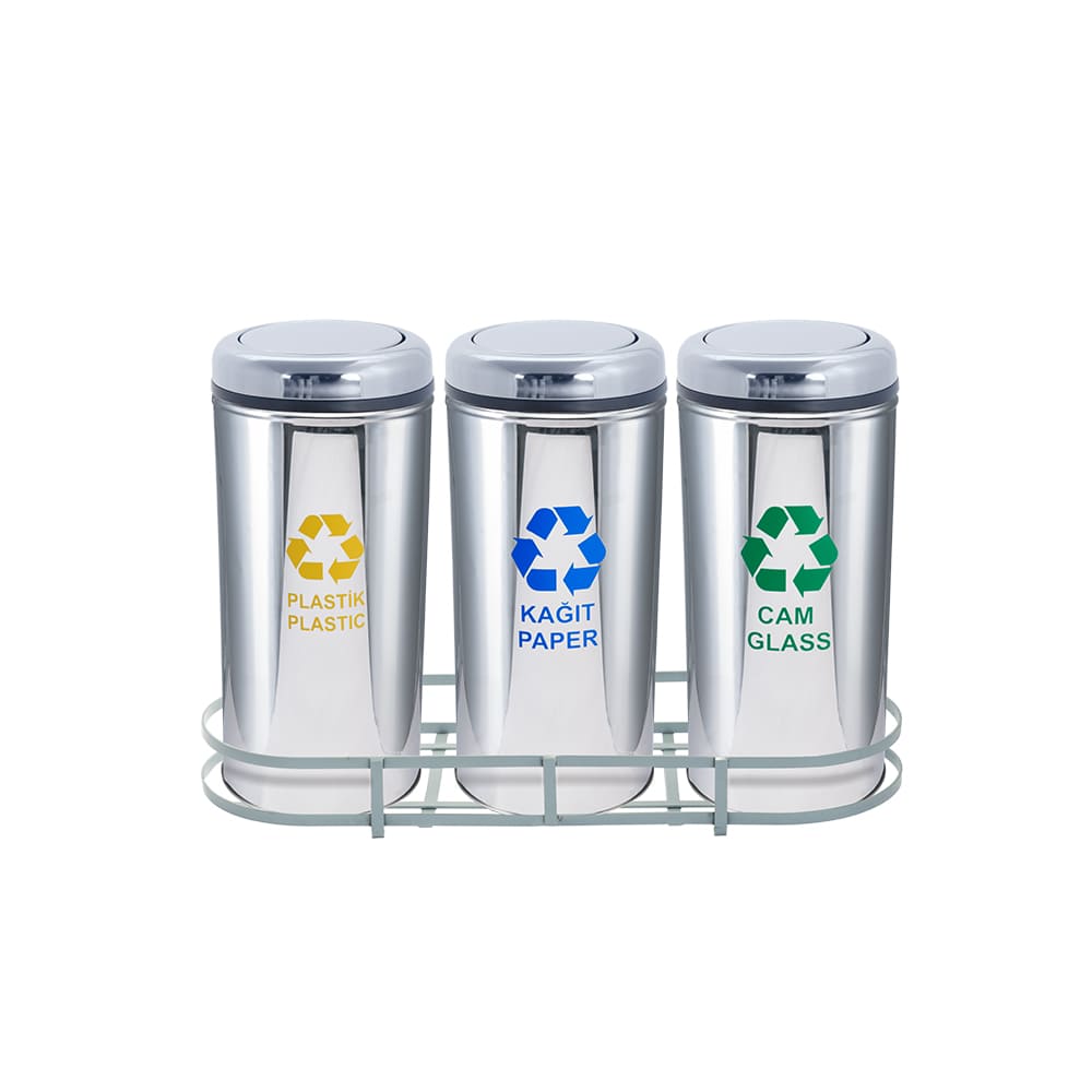 TK-1002B STAINLESS ZERO WASTE BOXES - Metal Recycling Bins