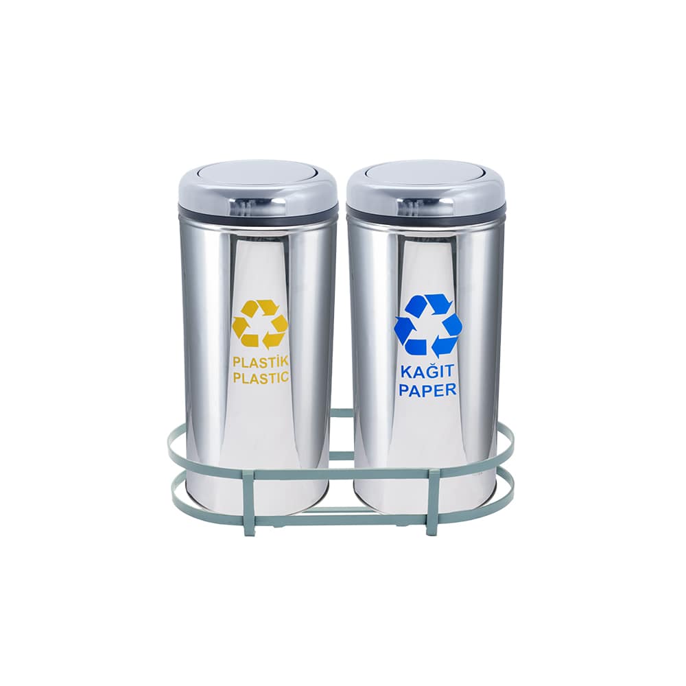 TK-1002C STAINLESS ZERO WASTE BOXES - Metal Recycling Bins
