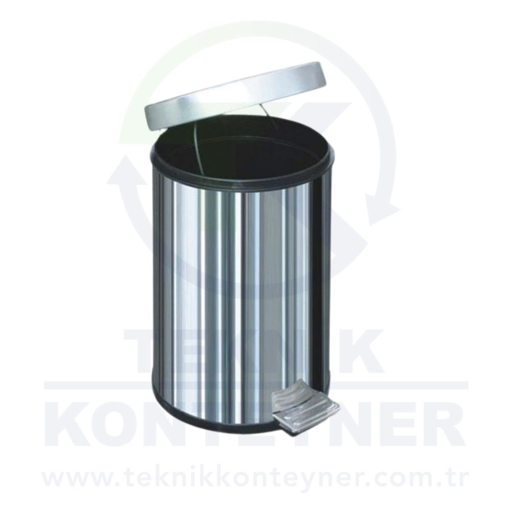 TK-A1001 Paslanmaz Çöp Kovası Metal Pedallı (3-5-12-16-40-50LT)