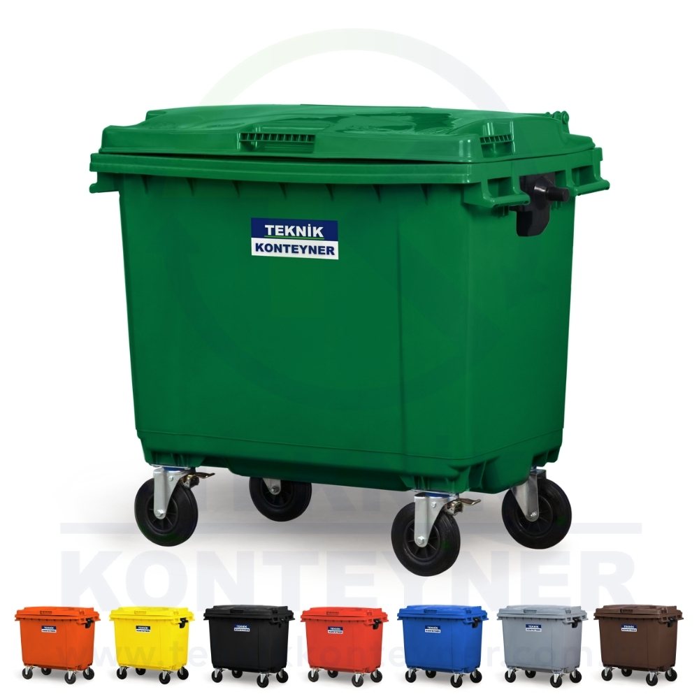 حاوية قمامة بلاستيكية سعة 660 لترًا - حاويات القمامة البلاستيكية